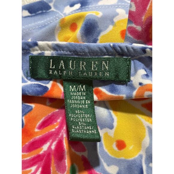 Ralph Lauren Sundress Women's Medium Colorful Floral Tropical Artsy Summer Wear - Picture 3 of 9